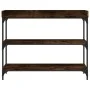 Console table with smoked oak shelves 100x30x80 cm by , Side tables - Ref: Foro24-837809, Price: 53,01 €, Discount: %