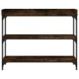 Konsolentisch mit Regalen aus geräucherter Eiche, 100 x 30 x 80 cm von , Seitentische - Ref: Foro24-837809, Preis: 53,57 €, R...