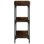 Console table with smoked oak shelves 100x30x80 cm by , Side tables - Ref: Foro24-837809, Price: 53,01 €, Discount: %