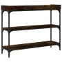 Console table with smoked oak shelves 100x30x80 cm by , Side tables - Ref: Foro24-837809, Price: 53,01 €, Discount: %