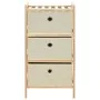 Storage shelf with 3 beige cedar wood fabric baskets by vidaXL, Lockers and storage cabinets - Ref: Foro24-246433, Price: 31,...