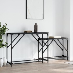Stackable console tables 2 units black engineered wood by , Side tables - Ref: Foro24-837802, Price: 47,75 €, Discount: %