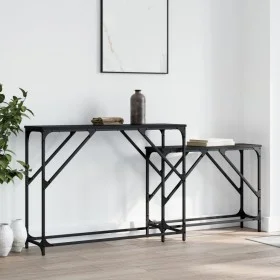 Stackable console tables 2 units black engineered wood by , Side tables - Ref: Foro24-837802, Price: 47,34 €, Discount: %