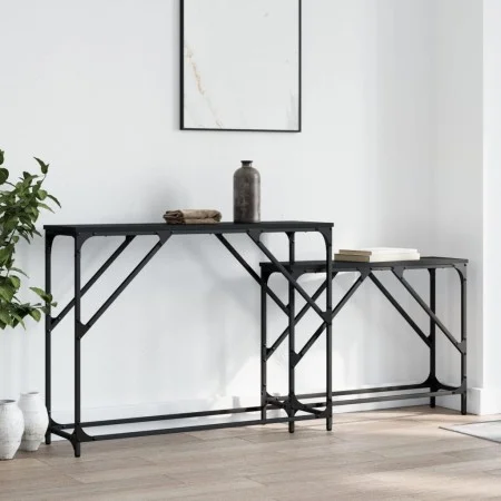 Stackable console tables 2 units black engineered wood by , Side tables - Ref: Foro24-837802, Price: 47,34 €, Discount: %