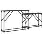Stapelbare Konsolentische, 2 Einheiten, schwarzes Holzwerkstoff von , Seitentische - Ref: Foro24-837802, Preis: 47,75 €, Raba...