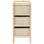 Storage shelf with 3 beige cedar wood fabric baskets by vidaXL, Lockers and storage cabinets - Ref: Foro24-246433, Price: 28,...