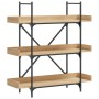Bookcase with 3 shelves engineered oak wood 100x33x108.5 cm by , Bookcases and shelves - Ref: Foro24-837688, Price: 64,77 €, ...