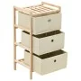 Storage shelf with 3 beige cedar wood fabric baskets by vidaXL, Lockers and storage cabinets - Ref: Foro24-246433, Price: 31,...