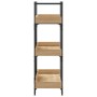 Bookcase with 3 shelves engineered oak wood 100x33x108.5 cm by , Bookcases and shelves - Ref: Foro24-837688, Price: 64,77 €, ...