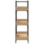 Bookcase with 3 shelves engineered oak wood 100x33x108.5 cm by , Bookcases and shelves - Ref: Foro24-837688, Price: 64,03 €, ...