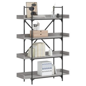 Librería de 4 estantes madera gris Sonoma 100x33x145,5 cm de , Librerías y estanterías - Ref: Foro24-837695, Precio: 85,83 €,...