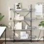 Librería de 4 estantes madera gris Sonoma 100x33x145,5 cm de , Librerías y estanterías - Ref: Foro24-837695, Precio: 84,75 €,...