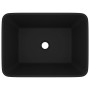 Lavabo de lujo de cerámica negro mate 41x30x12 cm