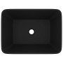 Lavabo de lujo de cerámica negro mate 41x30x12 cm