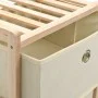 Storage shelf with 3 beige cedar wood fabric baskets by vidaXL, Lockers and storage cabinets - Ref: Foro24-246433, Price: 31,...