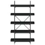 Bücherregal mit 5 Regalen aus schwarzem Holzwerkstoff, 100 x 33 x 180,5 cm von , Bücherregale und Regale - Ref: Foro24-837697...