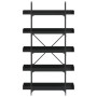Bücherregal mit 5 Regalen aus schwarzem Holzwerkstoff, 100 x 33 x 180,5 cm von , Bücherregale und Regale - Ref: Foro24-837697...