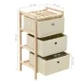 Storage shelf with 3 beige cedar wood fabric baskets by vidaXL, Lockers and storage cabinets - Ref: Foro24-246433, Price: 31,...