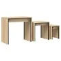 Stackable coffee tables 3 pieces engineered wood Sonoma oak by , Coffee table - Ref: Foro24-837823, Price: 47,04 €, Discount: %