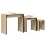 Stackable coffee tables 3 pieces engineered wood Sonoma oak by , Coffee table - Ref: Foro24-837823, Price: 47,04 €, Discount: %