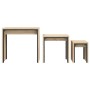 Stackable coffee tables 3 pieces engineered wood Sonoma oak by , Coffee table - Ref: Foro24-837823, Price: 47,41 €, Discount: %
