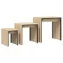 Stackable coffee tables 3 pieces engineered wood Sonoma oak by , Coffee table - Ref: Foro24-837823, Price: 47,04 €, Discount: %