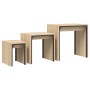 Stapelbare Couchtische 3 Stück aus Holzwerkstoff Sonoma-Eiche von , Couchtisch - Ref: Foro24-837823, Preis: 47,47 €, Rabatt: %