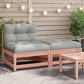 Garden sofa without armrests with cushions and footrest by , Modular outdoor sofas - Ref: Foro24-838131, Price: 129,48 €, Dis...