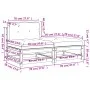 Garden sofa without armrests with cushions and footrest by , Modular outdoor sofas - Ref: Foro24-838131, Price: 129,48 €, Dis...