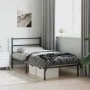 Bed frame with black metal headboard 100x190 cm by , Beds and slatted bases - Ref: Foro24-355359, Price: 60,48 €, Discount: %