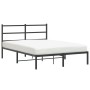 Estructura de cama con cabecero metal negro 140x190 cm de , Camas y somieres - Ref: Foro24-355365, Precio: 90,86 €, Descuento: %