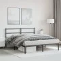 Bettgestell mit schwarzem Metallkopfteil 150x200 cm von , Betten und Lattenroste - Ref: Foro24-355367, Preis: 91,98 €, Rabatt: %