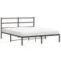 Bettgestell mit schwarzem Metallkopfteil 150x200 cm von , Betten und Lattenroste - Ref: Foro24-355367, Preis: 91,98 €, Rabatt: %