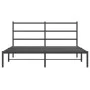 Bettgestell mit schwarzem Metallkopfteil 150x200 cm von , Betten und Lattenroste - Ref: Foro24-355367, Preis: 91,98 €, Rabatt: %
