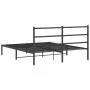Bettgestell mit schwarzem Metallkopfteil 150x200 cm von , Betten und Lattenroste - Ref: Foro24-355367, Preis: 91,98 €, Rabatt: %