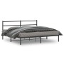 Estructura de cama con cabecero metal negro 193x203 cm de , Camas y somieres - Ref: Foro24-355371, Precio: 104,08 €, Descuent...