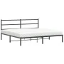 Estructura de cama con cabecero metal negro 193x203 cm de , Camas y somieres - Ref: Foro24-355371, Precio: 102,64 €, Descuent...