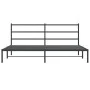 Bed frame with black metal headboard 193x203 cm by , Beds and slatted bases - Ref: Foro24-355371, Price: 102,64 €, Discount: %