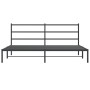 Estructura de cama con cabecero metal negro 193x203 cm de , Camas y somieres - Ref: Foro24-355371, Precio: 104,08 €, Descuent...
