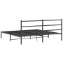 Bed frame with black metal headboard 193x203 cm by , Beds and slatted bases - Ref: Foro24-355371, Price: 102,64 €, Discount: %