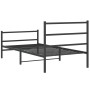 Bed frame with headboard and black metal footboard 100x200cm by , Beds and slatted bases - Ref: Foro24-355378, Price: 69,95 €...