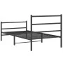 Bed frame with headboard and black metal footboard 100x200cm by , Beds and slatted bases - Ref: Foro24-355378, Price: 68,90 €...