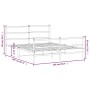 Estructura de cama con cabecero y estribo metal negro 160x200cm de , Camas y somieres - Ref: Foro24-355386, Precio: 108,51 €,...