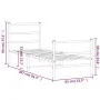 Metal bed frame with headboard and white footboard 80x200 cm by , Beds and slatted bases - Ref: Foro24-355423, Price: 65,11 €...