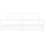 Metal bed frame with headboard and white footboard 183x213 cm by , Beds and slatted bases - Ref: Foro24-355437, Price: 100,61...