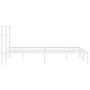 Bettgestell aus Metall mit weißem Kopfteil 150x200 cm von , Betten und Lattenroste - Ref: Foro24-355416, Preis: 88,73 €, Raba...