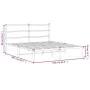 Bettgestell aus Metall mit weißem Kopfteil 150x200 cm von , Betten und Lattenroste - Ref: Foro24-355416, Preis: 88,73 €, Raba...
