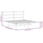 Bettgestell aus Metall mit weißem Kopfteil 150x200 cm von , Betten und Lattenroste - Ref: Foro24-355416, Preis: 90,01 €, Raba...