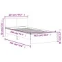 Cama con cabecero madera de ingeniería roble ahumado 100x200 cm de , Camas y somieres - Ref: Foro24-838621, Precio: 121,34 €,...