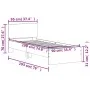 Smoked oak engineered wood bed with headboard 90x190 cm by , Beds and slatted bases - Ref: Foro24-838656, Price: 79,61 €, Dis...